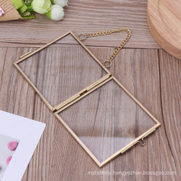 Glass Metal Picture Frame Free Hanging Picture Frame